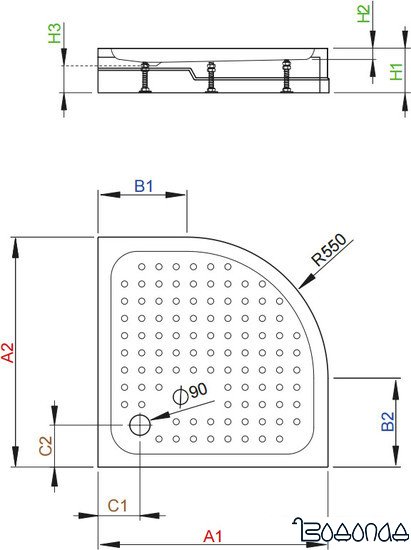 Душевой поддон Radaway Rodos A Compact 80x80 [4P88155-03] фото 3