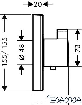 Смеситель без скрытого механизма Hansgrohe ShowerSelect Highflow 15760000 фото 4