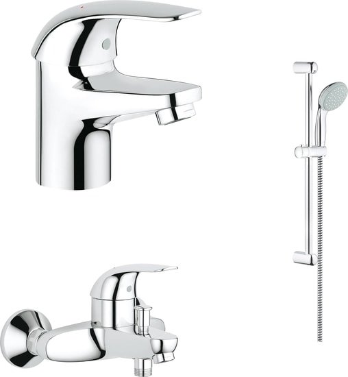 Комплект смесителей Grohe Eueroeco 124428