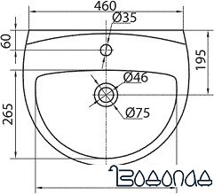 Умывальник Kolo Freja 50x41 [L71150] фото 3