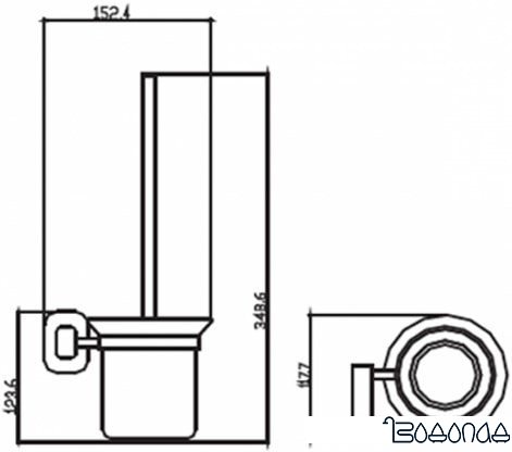 Ершик для унитаза Kaiser Oval KH-2046