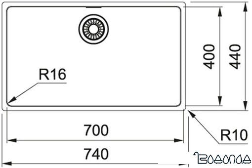 Кухонная мойка Franke MRX 110-70 (нержавеющая сталь)