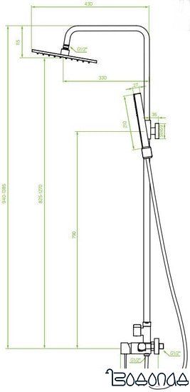 Душевая система Laveo Pola PLA 80KX