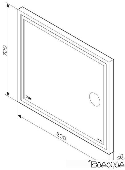 Мебель для ванных комнат AM.PM Зеркало Gem 80 M91AMOX0803WG