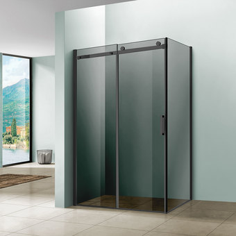 Душевой уголок Vincea Como VSR-1C9012CGB (черный/тонированное)