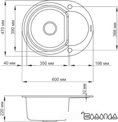 Кухонная мойка Omoikiri Sakaime 60E-PL [4993206]
