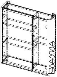 АВН Шкаф с зеркалом Line 60 112.23