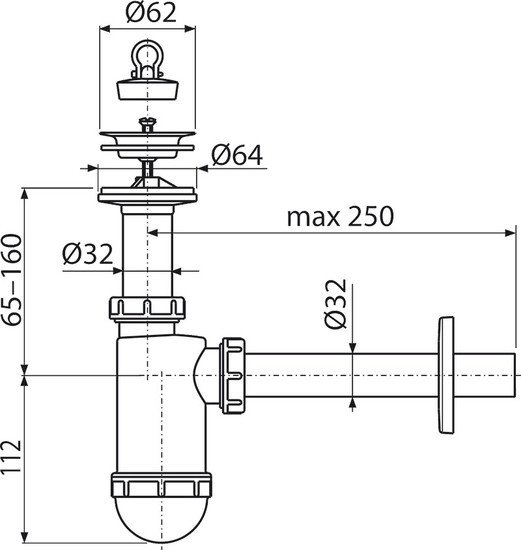 Сифон Alcaplast A410