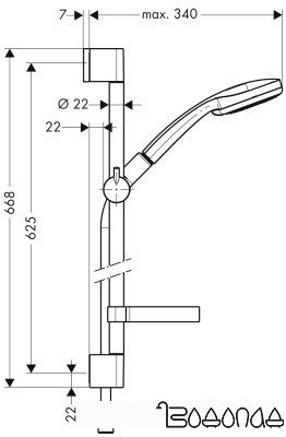 Душевая панель Hansgrohe Croma 100 Multi/Unica’C (27775000)