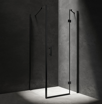 Душевой уголок Omnires Manhattan ADC90X-ABLTR + ADR90X-BLTR