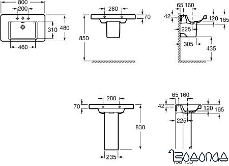 Пьедестал Roca Khroma 337650000 фото 4