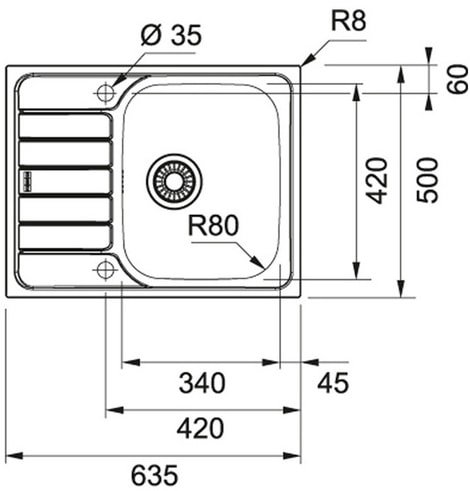Кухонная мойка Franke SKN 611-63 Кухонная мойка Franke SKN 611-63
