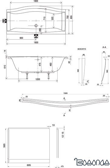 Ванна Ravak Magnolia 75x170