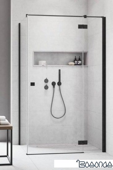 Душевая стенка Radaway Essenza New Black S1 80 (прозрачное стекло)