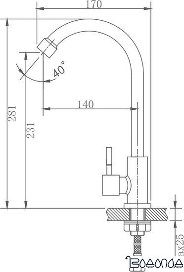 Смеситель Haiba HB4183 (нержавеющая сталь)