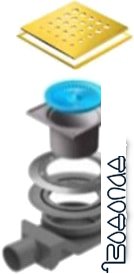 Трап/канал Pestan Confluo Standard Square 4 Mask Gold