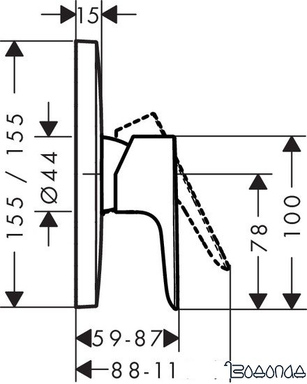 Смеситель Hansgrohe Talis E 71765000 (хром) фото 2