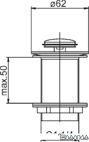 Донный клапан Armatura 660-354-81