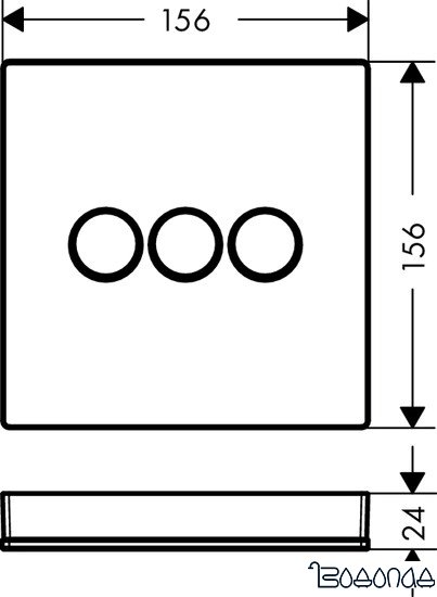 Переключатель режимов Hansgrohe ShowerSelect Glass 15736600 (черный/хром)