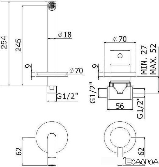 Смеситель Paffoni Light LIG007NO70 фото 4