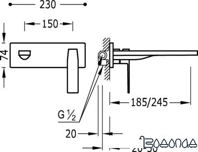 Смеситель Tres 20220004