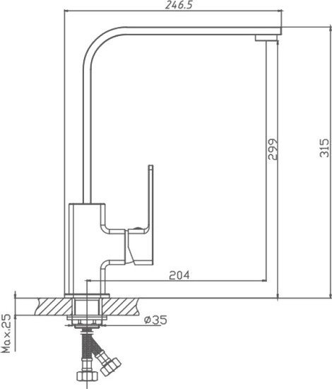 Смеситель Haiba HB70615-7 (черный)