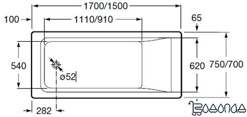 Ванна Roca Easy 170x70 ZRU9302905