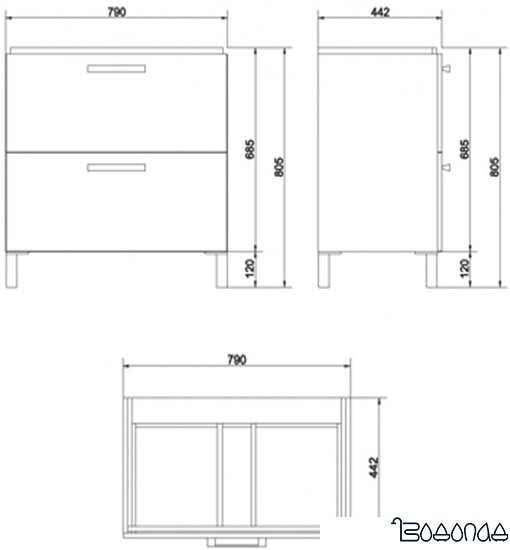 Cersanit Тумба под умывальник Melar B-SU-MEL-CM80