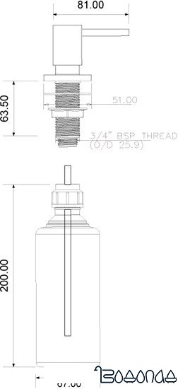 Дозатор для жидкого мыла McAlpine SOAP-SQ-CPB фото 2
