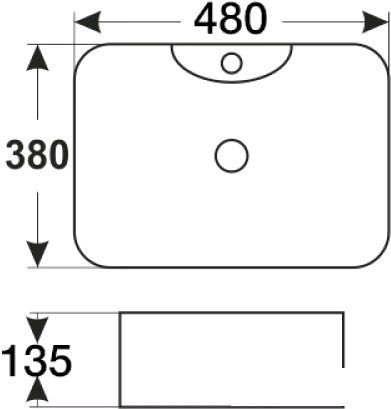 Умывальник Melana MLN-7291 48x38