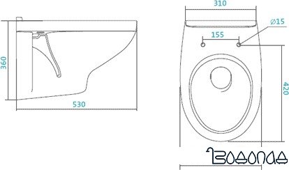 Унитаз Santek Бореаль [1WH301977] фото 2