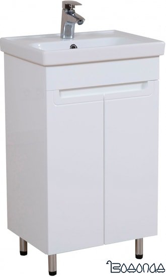 Аква Родос Тумба Омега 50 АР0002197 с умывальником Frame 50 (белый)