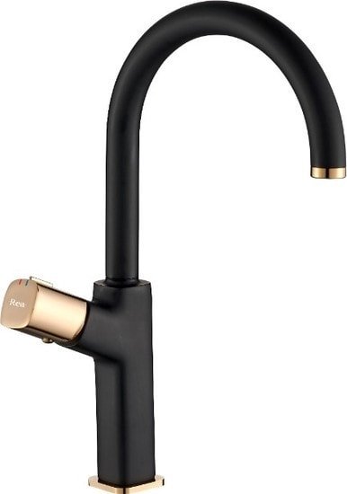 Смеситель Rea Salto REA-B6351 (черный/золотой)