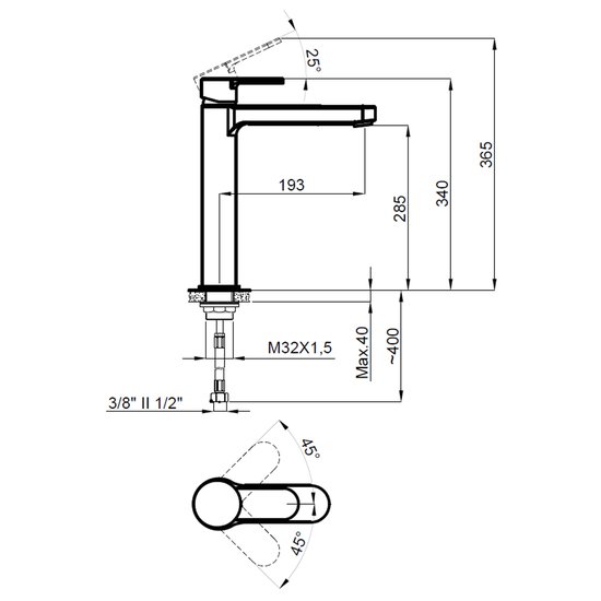 Смеситель Azario Tevis AZ-15494551