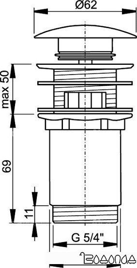 Донный клапан Alcaplast A392