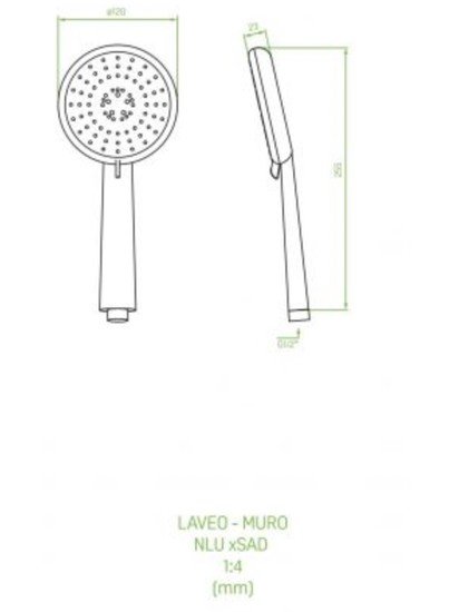 Душевая лейка Laveo Muro NLU7SAD