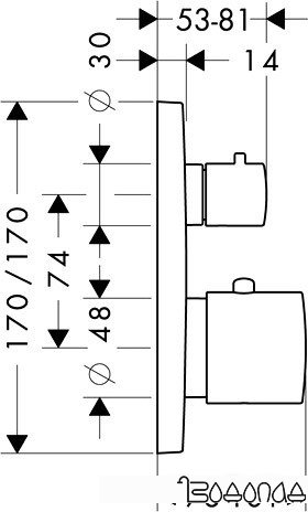 Смеситель Axor Citterio M 34725000