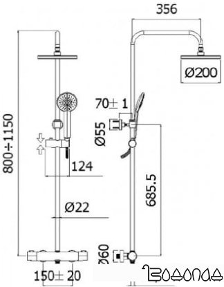 Душевая система Paffoni Birillo Cold ZCOL643CR