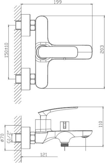 Смеситель Haiba HB60616 (хром)