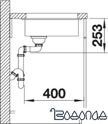 Кухонная мойка Blanco Subline 160-U (алюметаллик)