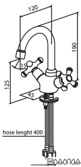 Смеситель RedBlu Retro 230210000 фото 2