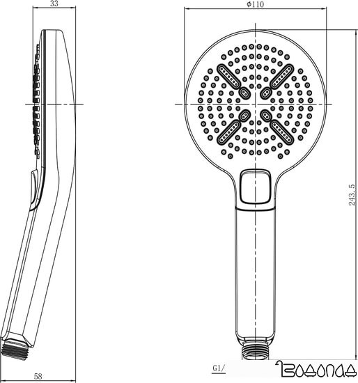 Душевая лейка Lemark LM8114C