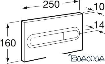 Панель смыва Roca PL1 Dual (белый) 890095000