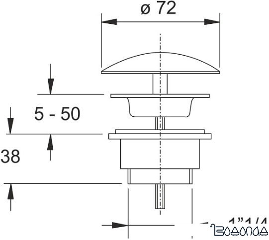 Донный клапан Bonomini 0951OT54S7