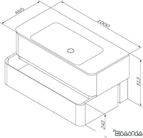 Умывальник AM.PM Sensation M30WPC1001WG 100x48.5