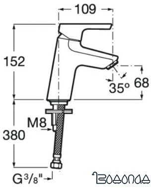 Смеситель Roca Malva 5A323BC0M фото 2
