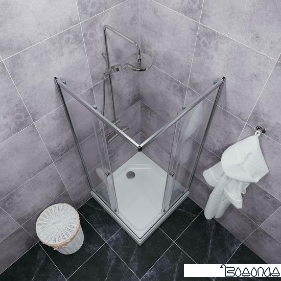 Душевой уголок Triton Вента Хром А1 100х100 (прозрачное стекло) фото 4