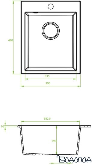 Кухонная мойка Laveo Chichi SBH 410T (бежевый) Кухонная мойка Laveo Chichi SBH 410T (бежевый)