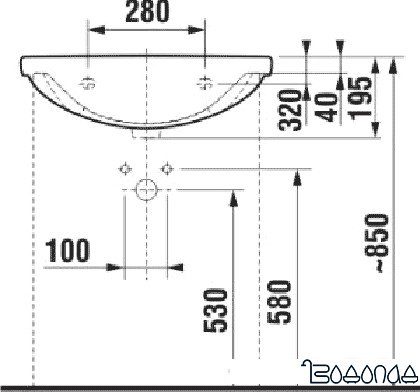 Умывальник Jika Lyra Plus 55x45 (отв. под смеситель) [8.1338.2.000.104.1] фото 4