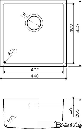 Кухонная мойка Omoikiri Tadzava 44-U Quadro IN фото 4